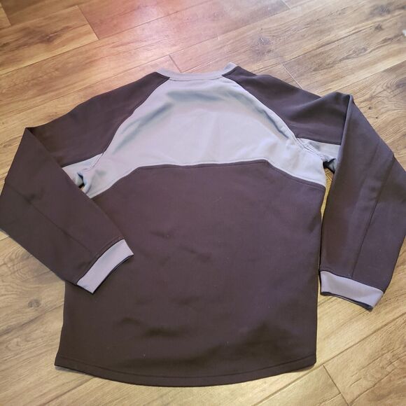 Adidas Black Gray Activewear Longsleeve Men's Pullover Sweatshirt Sz M - Picture 4 of 4